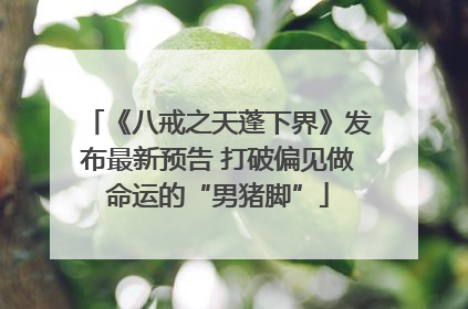 《八戒之天蓬下界》发布最新预告 打破偏见做命运的“男猪脚”
