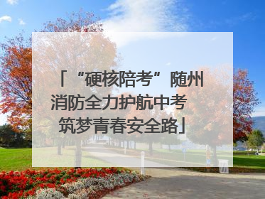 “硬核陪考”随州消防全力护航中考 筑梦青春安全路