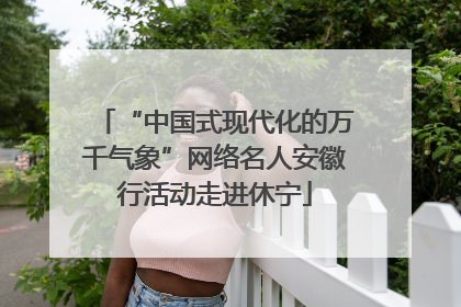 “中国式现代化的万千气象”网络名人安徽行活动走进休宁