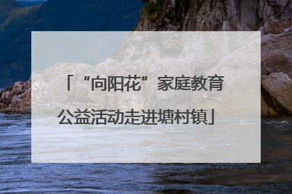 “向阳花”家庭教育公益活动走进塘村镇