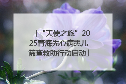 “天使之旅”2025青海先心病患儿筛查救助行动启动