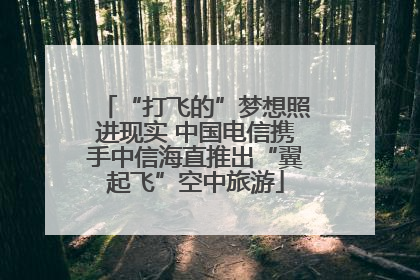 “打飞的”梦想照进现实 中国电信携手中信海直推出“翼起飞”空中旅游