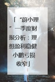 “蔚小理”一季度财报分析：理想盈利稳健 小鹏亏损收窄