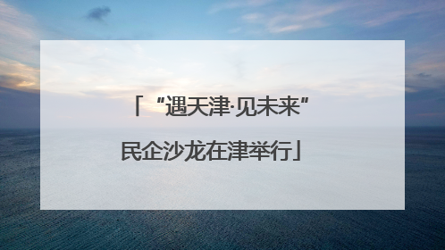 “遇天津·见未来”民企沙龙在津举行