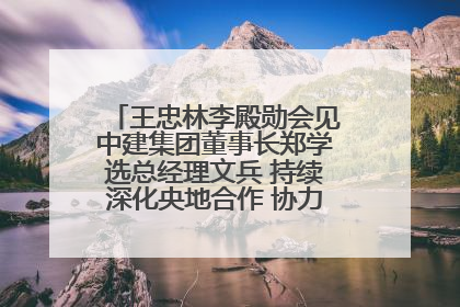 王忠林李殿勋会见中建集团董事长郑学选总经理文兵 持续深化央地合作 协力推动支点建设