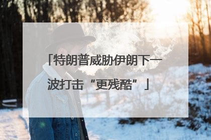 特朗普威胁伊朗下一波打击“更残酷”