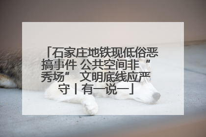 石家庄地铁现低俗恶搞事件 公共空间非“秀场” 文明底线应严守丨有一说一