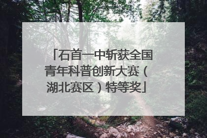 石首一中斩获全国青年科普创新大赛（湖北赛区）特等奖