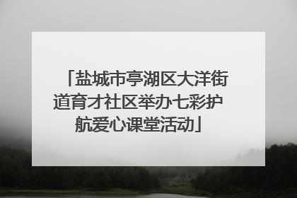 盐城市亭湖区大洋街道育才社区举办七彩护航爱心课堂活动