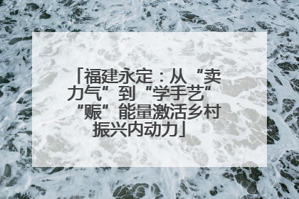福建永定：从“卖力气”到“学手艺”“赈”能量激活乡村振兴内动力