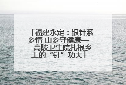 福建永定：银针系乡情 山乡守健康——高陂卫生院扎根乡土的“针”功夫