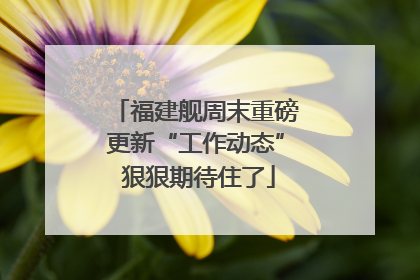 福建舰周末重磅更新“工作动态” 狠狠期待住了