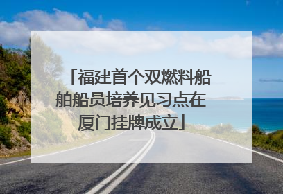 福建首个双燃料船舶船员培养见习点在厦门挂牌成立