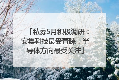 私募5月积极调研：安集科技最受青睐，半导体方向最受关注