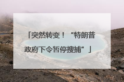 突然转变！“特朗普政府下令暂停搜捕”