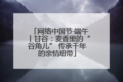 网络中国节·端午丨甘谷：麦香里的“谷角儿” 传承千年的亲情纽带