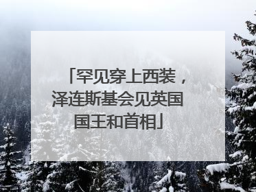 罕见穿上西装，泽连斯基会见英国国王和首相