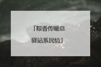 粽香传暖意 驿站系民情