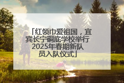 红领巾爱祖国，宜宾长宁硐底学校举行2025年春期新队员入队仪式