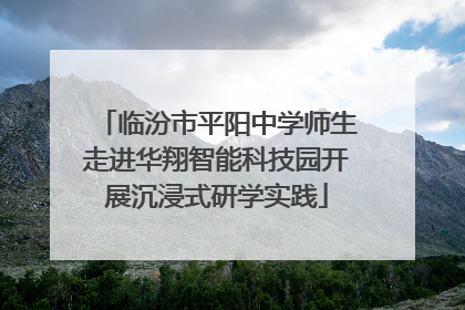 临汾市平阳中学师生走进华翔智能科技园开展沉浸式研学实践