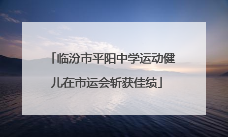 临汾市平阳中学运动健儿在市运会斩获佳绩
