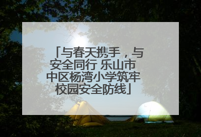 与春天携手，与安全同行 乐山市中区杨湾小学筑牢校园安全防线