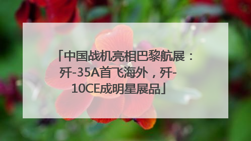 中国战机亮相巴黎航展：歼-35A首飞海外，歼-10CE成明星展品