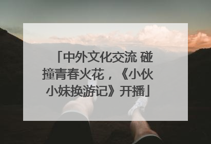 中外文化交流 碰撞青春火花，《小伙小妹换游记》开播