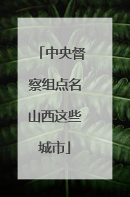 中央督察组点名山西这些城市