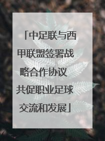 中足联与西甲联盟签署战略合作协议 共促职业足球交流和发展
