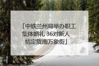 中铁兰州局举办职工集体婚礼 36对新人情定陇南万象街