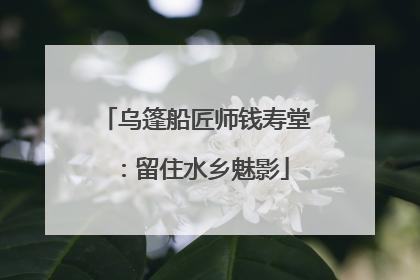 乌篷船匠师钱寿堂：留住水乡魅影