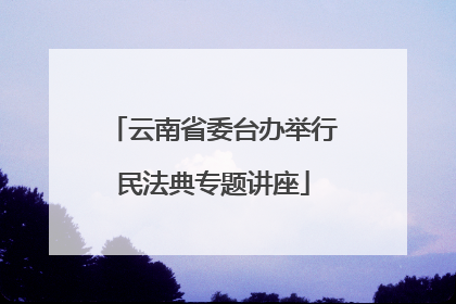 云南省委台办举行民法典专题讲座