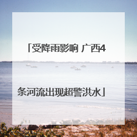 受降雨影响 广西4条河流出现超警洪水