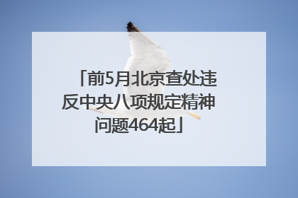 前5月北京查处违反中央八项规定精神问题464起