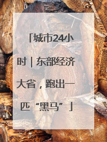城市24小时｜东部经济大省，跑出一匹“黑马”