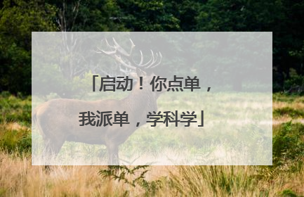启动！你点单，我派单，学科学