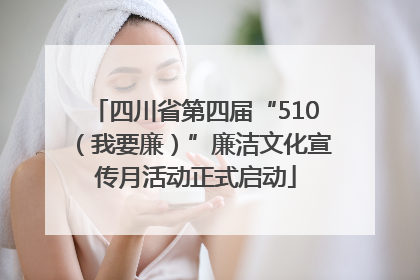 四川省第四届“510（我要廉）”廉洁文化宣传月活动正式启动