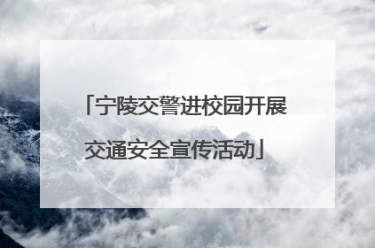 宁陵交警进校园开展交通安全宣传活动