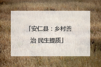 安仁县：乡村善治 民生提质