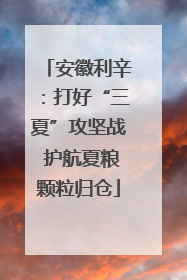 安徽利辛：打好“三夏”攻坚战 护航夏粮颗粒归仓