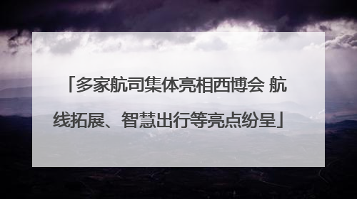 多家航司集体亮相西博会 航线拓展、智慧出行等亮点纷呈