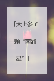 天上多了一颗“南浦星”