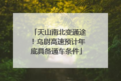 天山南北变通途！乌尉高速预计年底具备通车条件