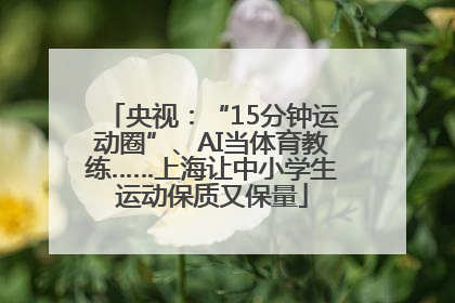 央视：“15分钟运动圈”、AI当体育教练……上海让中小学生运动保质又保量
