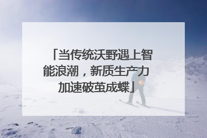当传统沃野遇上智能浪潮，新质生产力加速破茧成蝶