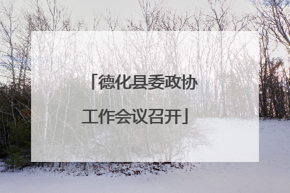 德化县委政协工作会议召开