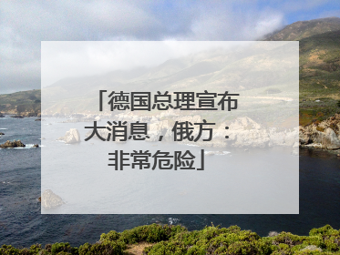 德国总理宣布大消息，俄方：非常危险