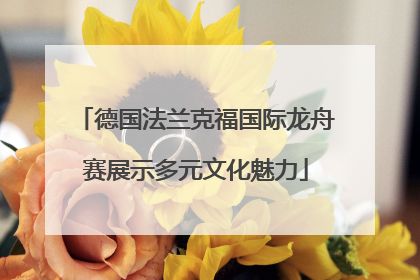 德国法兰克福国际龙舟赛展示多元文化魅力