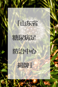 山东省糖尿病足防治中心揭牌